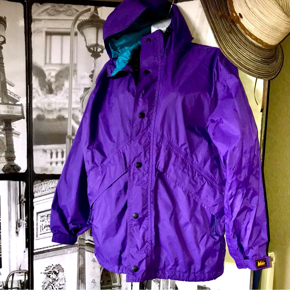 VINTAGE REI ELEMENTS |  Windbreaker Rain Jacket Lightweight Breathable Sz M